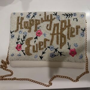 Embellished “Happily Ever After” Beaded Clutch